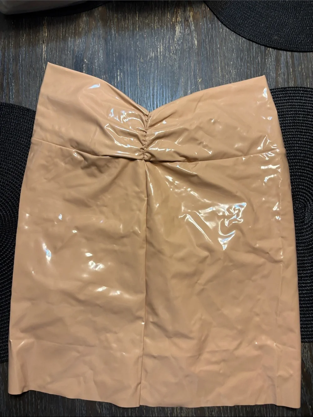 SKIMS medium ochre texture bikini sarong Swim Skirt